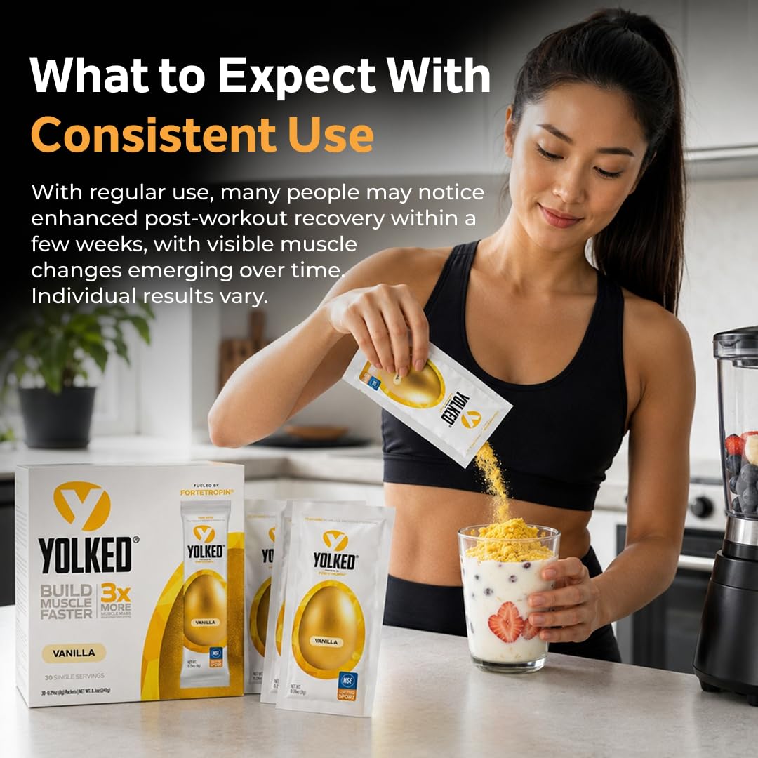 YOLKED Muscle Building Supplement Powder - NSF Certified - 30 Servings — Amazon image 5
