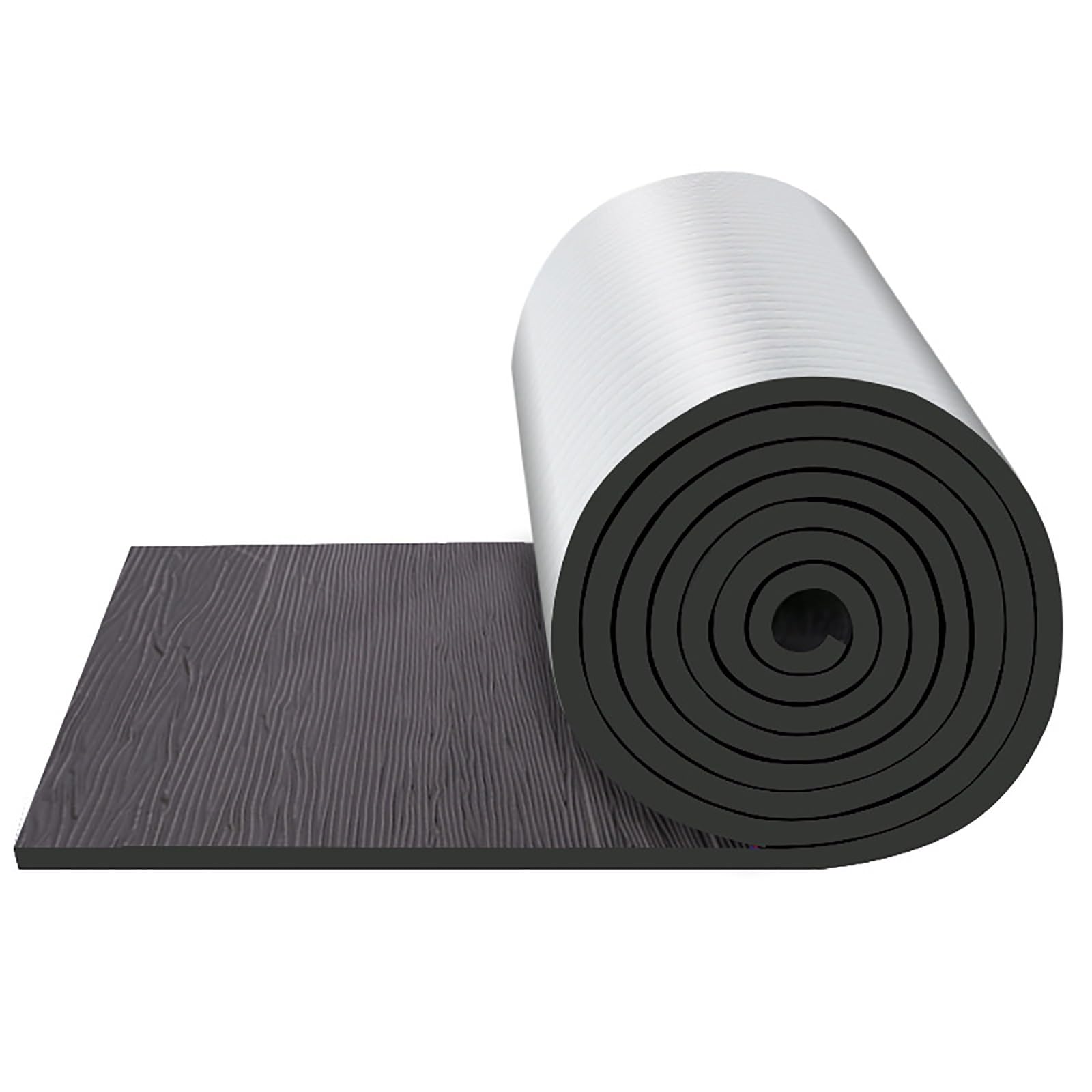 Aislamiento de Aluminio Autoadhesivo, Envoltura for tuberías de Agua Resistente a la Intemperie, lámina de Aluminio ignífuga, Tablero de Aislamiento de Caucho,Alfombrilla Aislante(15mm——9㎡)