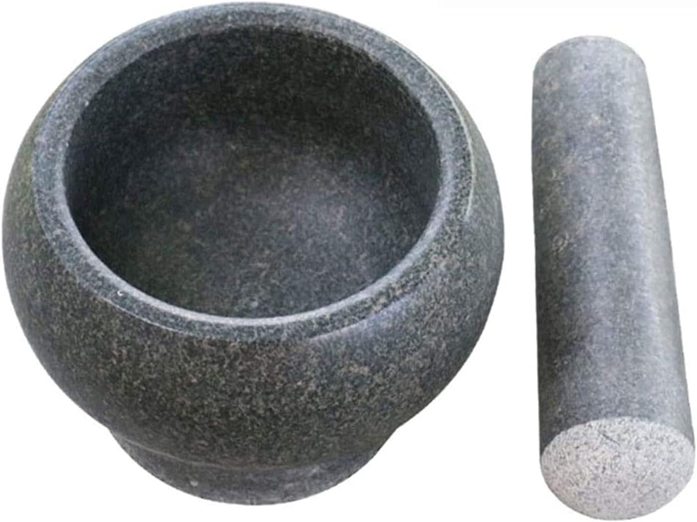 Mortar and Pestle Set Solid Natural Stone Bowl Kitchen Grinder