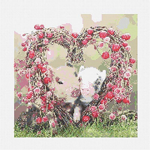 Diamond Painting Kits For Adults, 5D Round Full Drill Art Perfect For Relaxation And Home Decor Heart Pigs 11.8X11.8Inches #TOP1