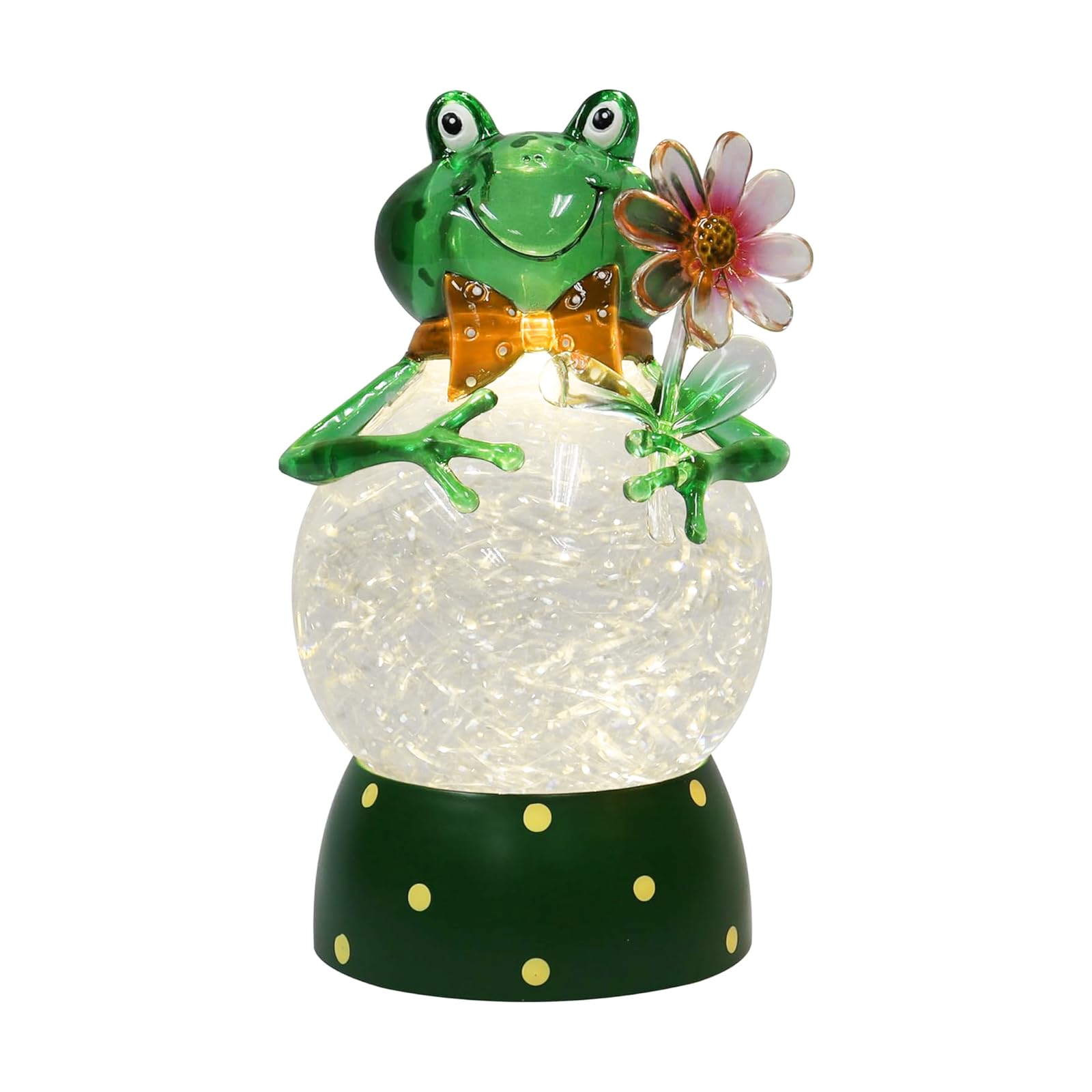 Amazon.com: MOMENTS IN TIME Acrylic Frog Snow Globe LED Light-Up