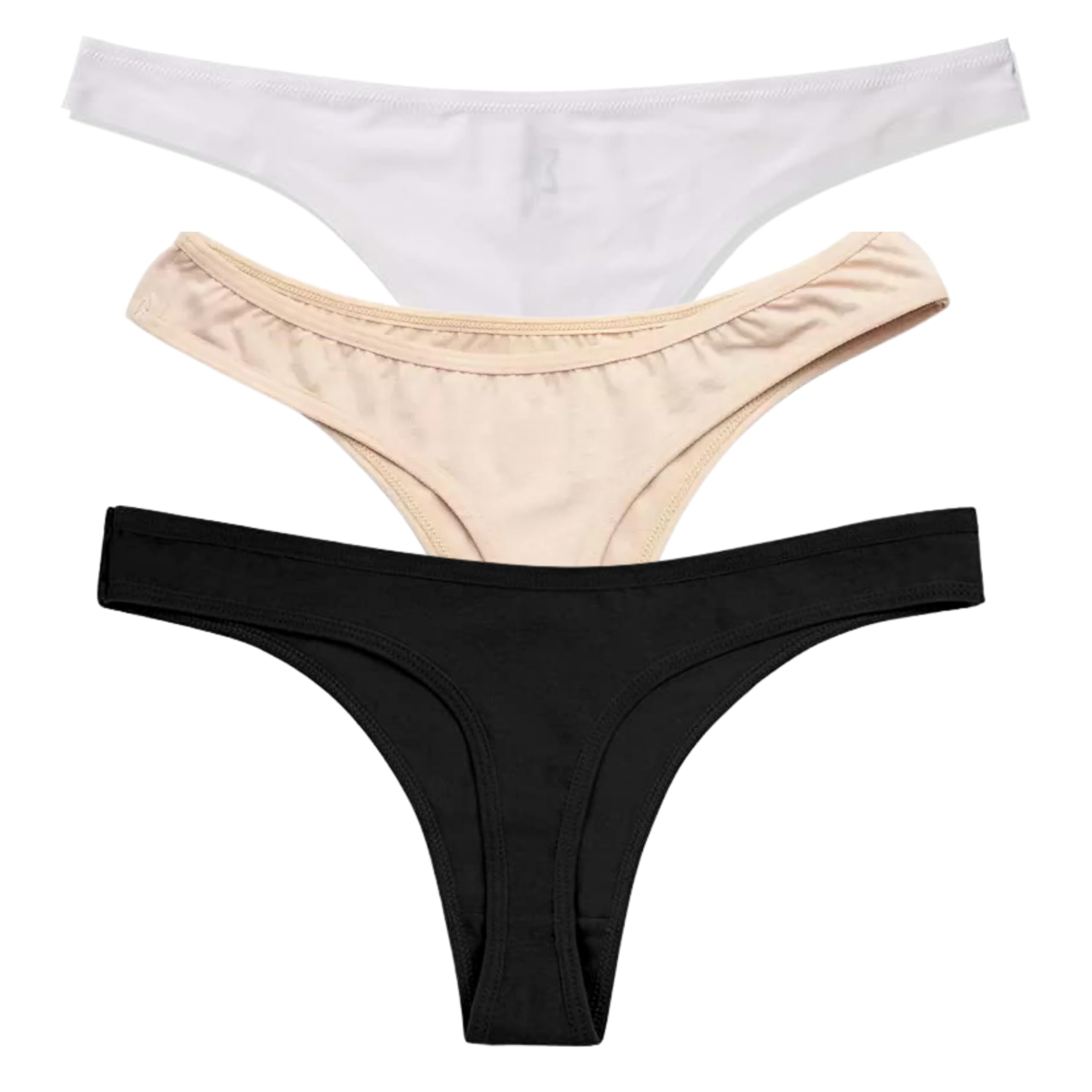 Women's Cotton Fitted Bikini Style Underwear | Women Thong Panty |Low Rise| Sexy Solid G-String Sexy Lingerie Panties Briefs | 100% Super Cotton Pack of 3-image-14
