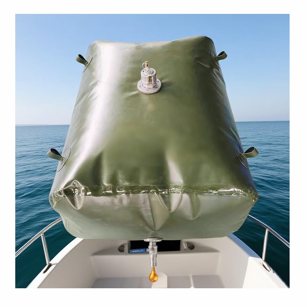Fuel Bladder with Spout, 1.1mm TPU Emergency Tank - Collapsible Gas Bag, Large Capacity Soft Gasoline Container for Storage of Powersports(1.4x1x0.4m)