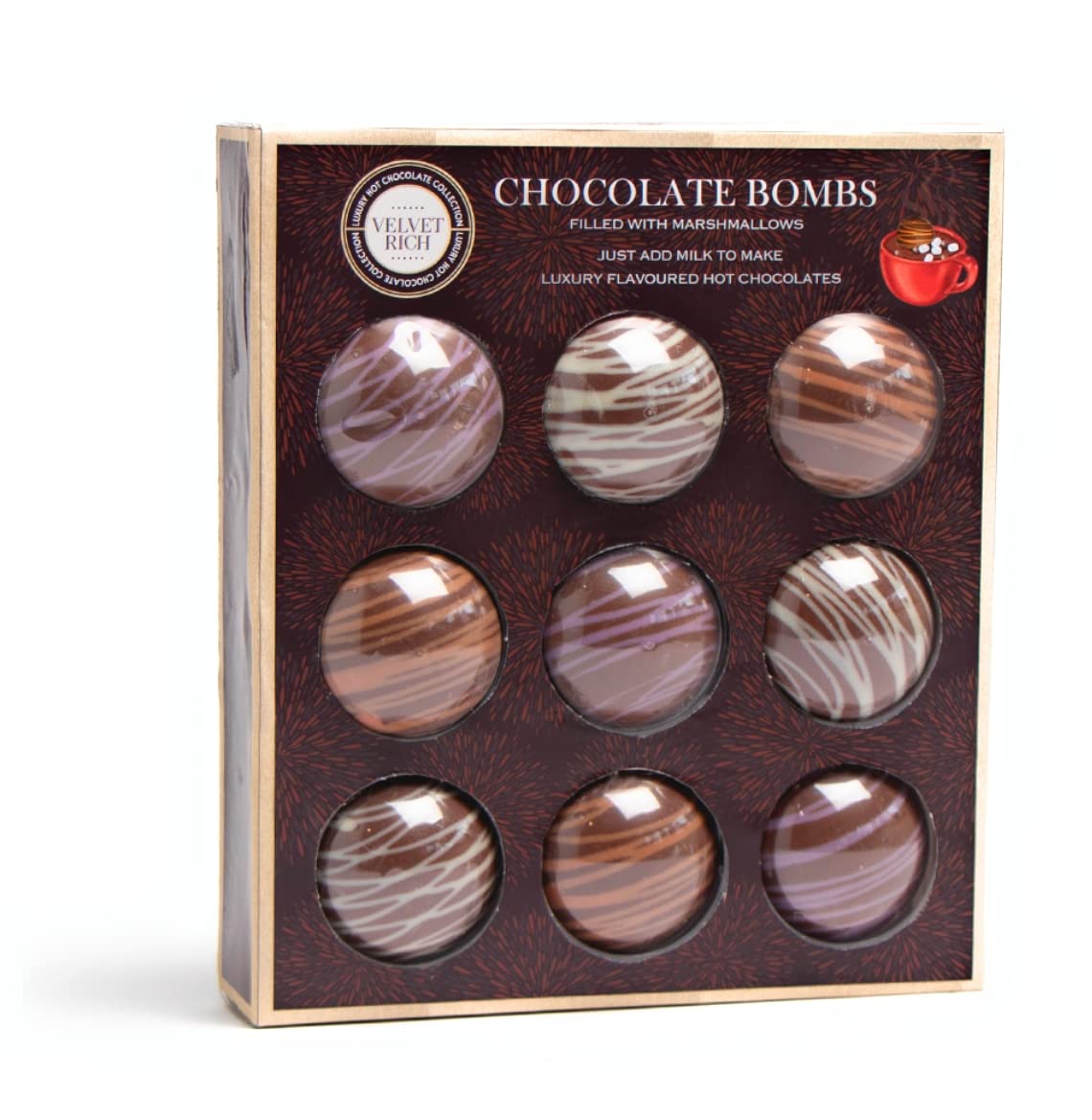 Buy Hot Chocolate Gift Set 9 Hot Chocolate Bombs Filled with