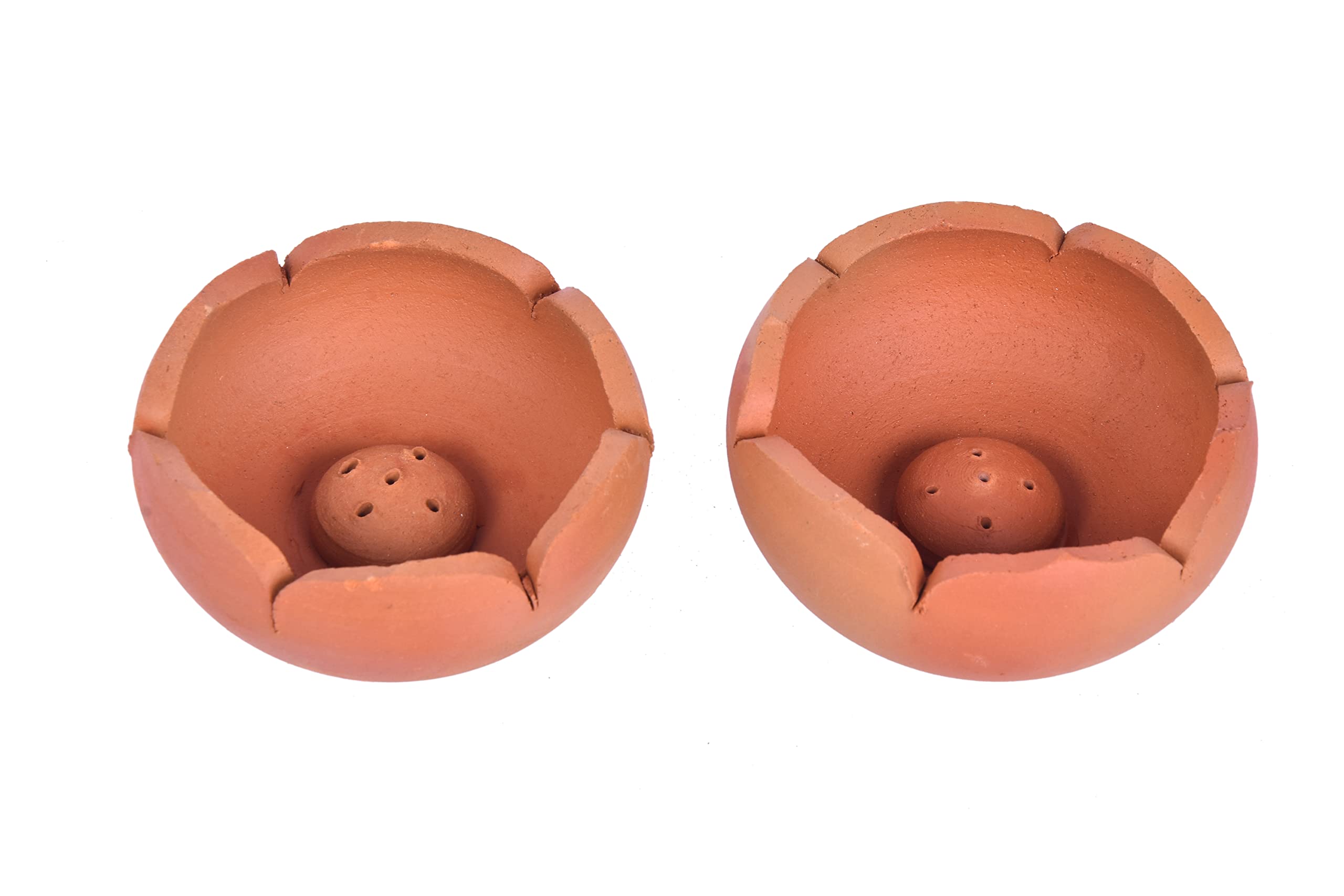 Terracotta Dhoop Holders - Handmade Incense Stands -4 Terracotta Dhoop Holders - Handmade Incense Stands -4