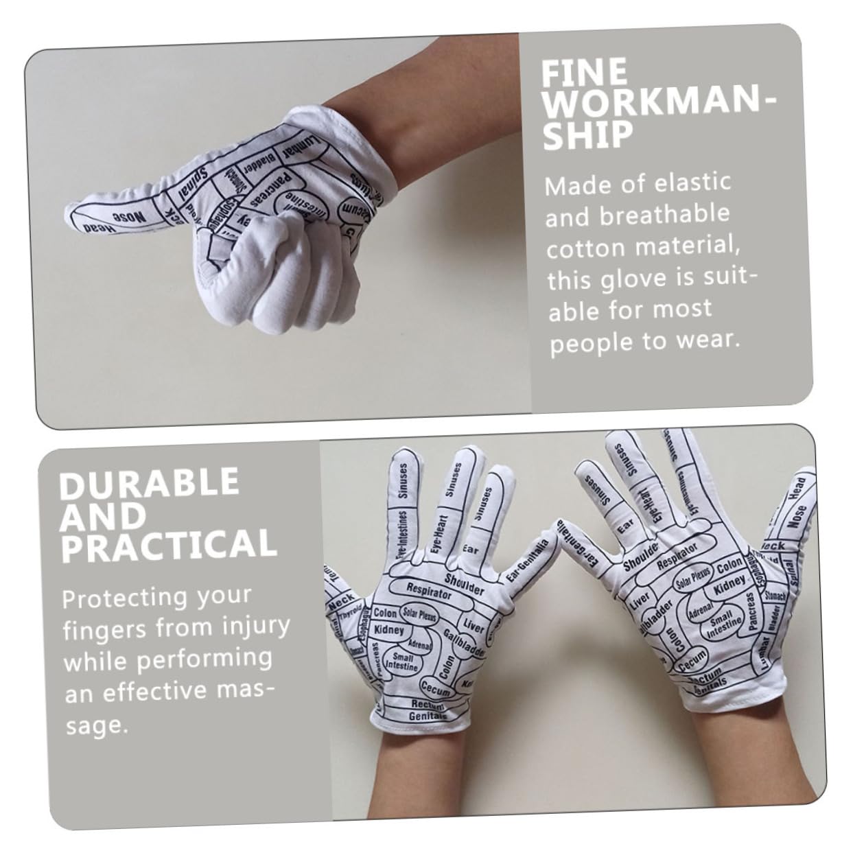 FOMIYES 5paare Massagehandschuhe Elastische Wiederverwendbare Fäustlinge Mit Akupressurmuster Für Hand Und Rückenmassage Massagezubehör Für Zuhause Oder Spa