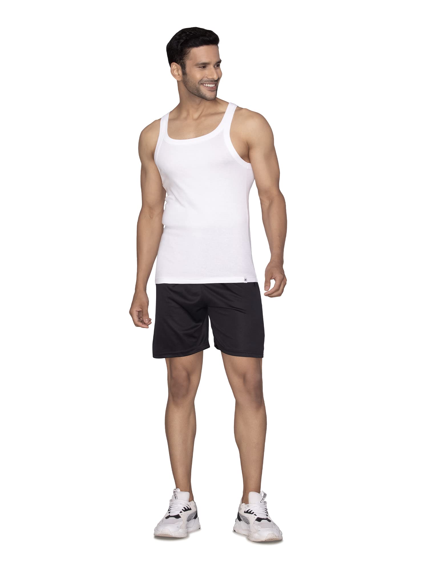 XYXX Pace Męski tank top z czesanej bawełny, regularny krój, kwadratowy kołnierz, 2 sztuki