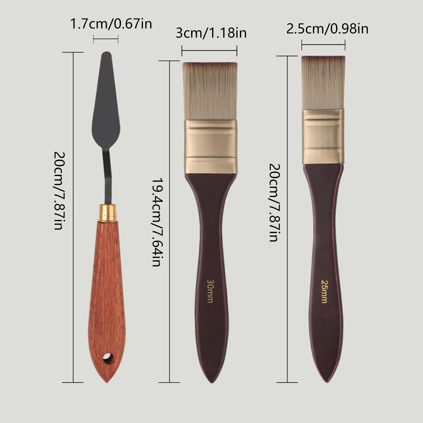 22-teiliger Pinsel mit Pinselhalter für Leinwand