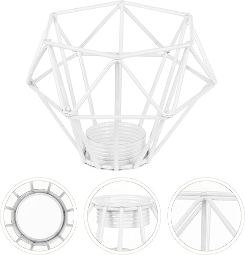 Miniatura 2 de CALLARON Pantalla de lámpara de jaula Pantalla de lámpara de alambre Protector de lámpara de metal Pantalla de lámpara de diamante Cubierta de