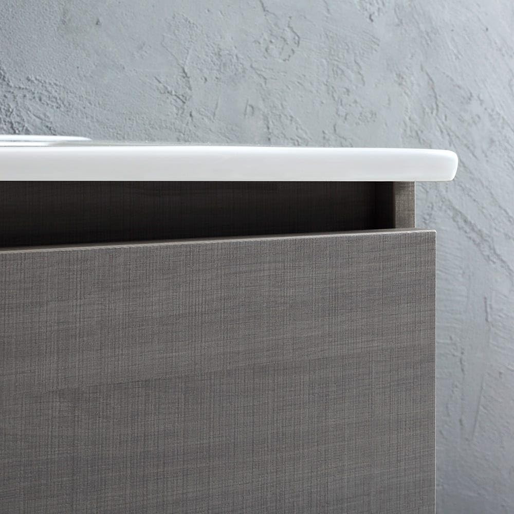 Kiamami Valentina - Mobile Bagno Con Lavabo Da 60 Cm Con Ante In Grigio | Vinci