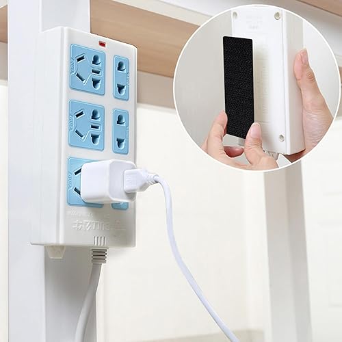 Miniatura 4 de BRAVESHINE Cinta de velcro extraíble de 2 x 4 pulgadas con adhesivo, 12 juegos de tiras resistentes, cierre trasero fuerte adhesivo para colgar