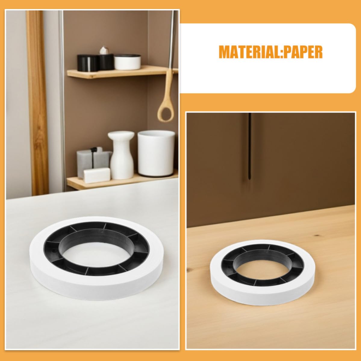 PRETYZOOM Ruban de Banque Blanc en Papier, Design Rond Pratique, 5 Rouleaux pour Organiser L'argenté en Magasins et Commerces