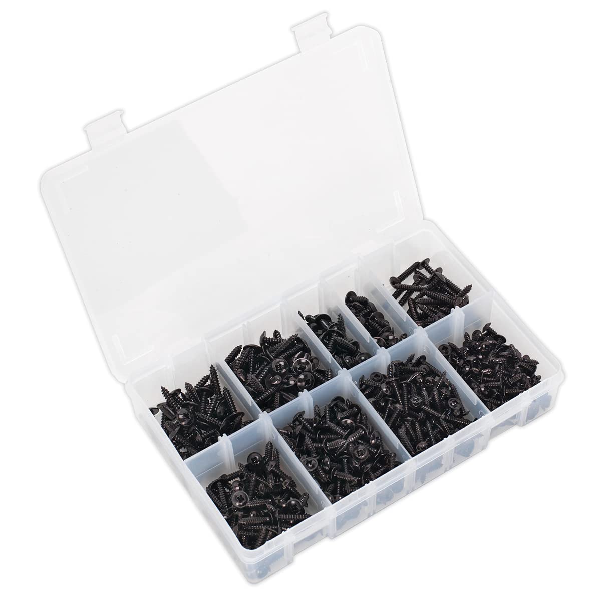 Sealey Self Tapping Screw Assortment 700 Pieces Flanged Head Bs 4174 Ab066Stbk from B&Q