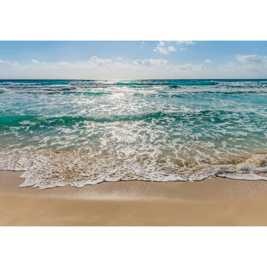 Komar Blau,Braun,Türkis Papier Fototapete - Seaside - Größe 368 X 254 Cm