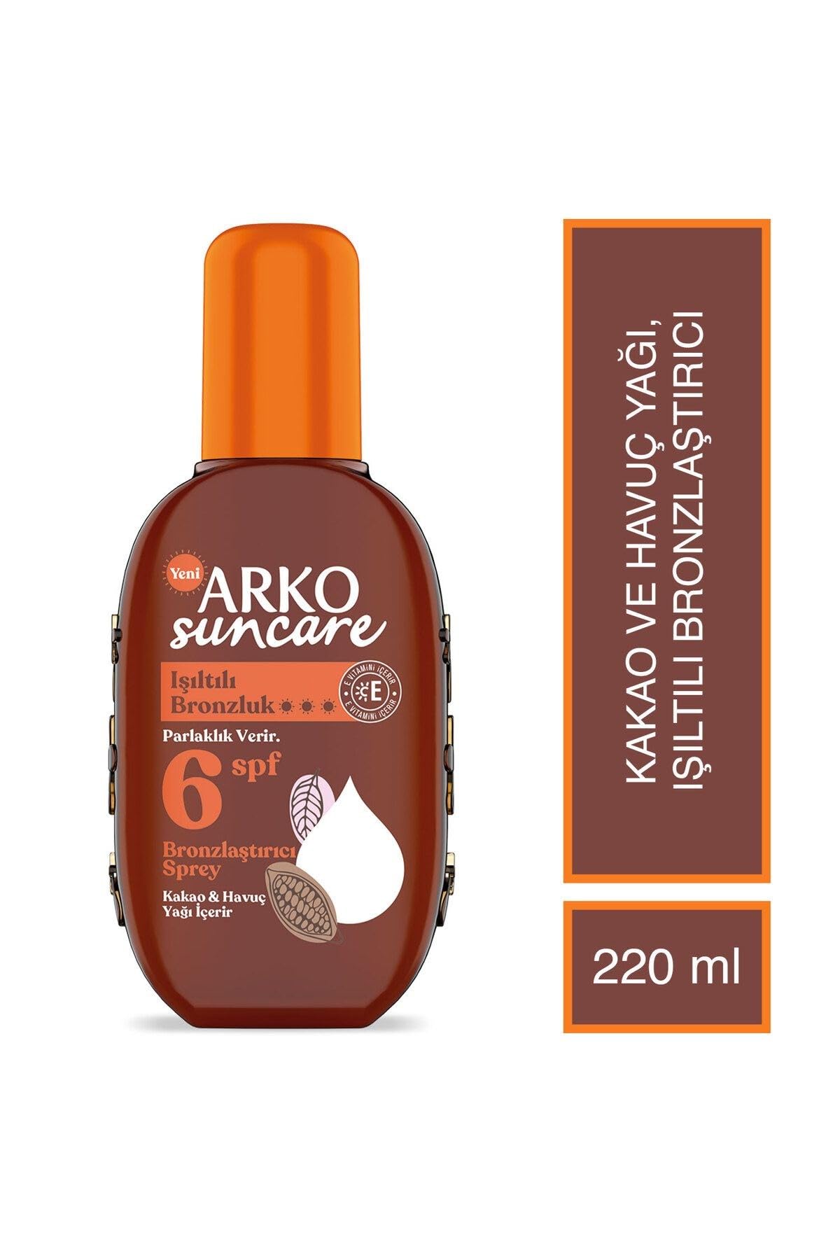 Arko Bronzlaştırıcı Güneş Yağı Sprey, SPF 6, 220 ml