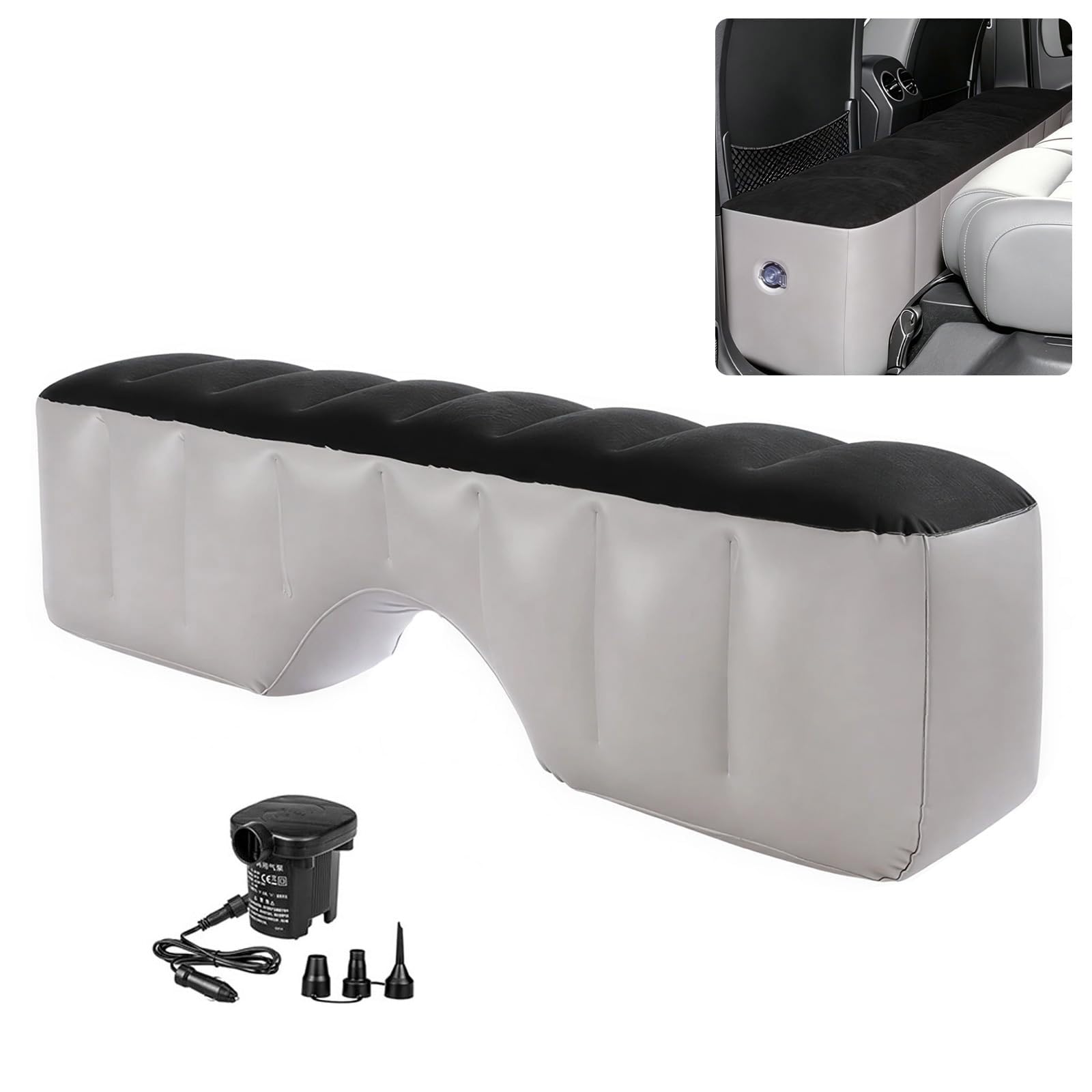 Tryagat Auto Back Seat Gap Filler for Leapmotor T03 2026 2025 2024, Inflatable Camping Mat Flocking Mattress Car Bed Stable Comfort Easy to Clean