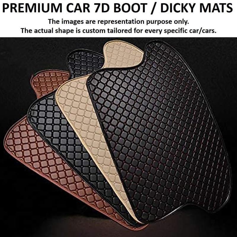 Image of Premium 7D 3 Layer Car Boot Trunk Dicky Mat Suitable with Hyundai XEV 9e | Heat & Waterproof | Full Coverage | Anti Slip | Custom Fit | Car Interior Accessory (Black)