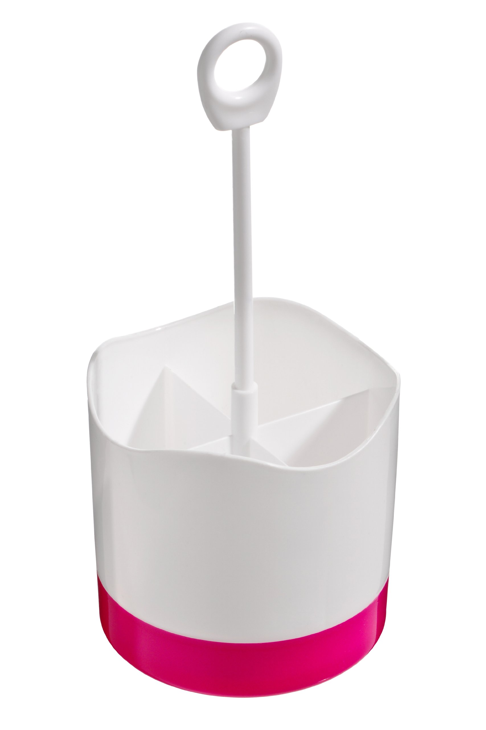 Premier Housewares 4 Compartment Cutlery Caddy - Hot Pink/White
