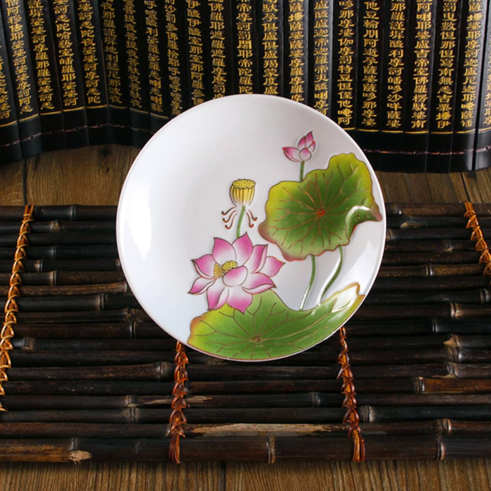 Vassoio per offerte di frutta, Forniture buddiste la decorazione di ornamenti piatti in ceramica