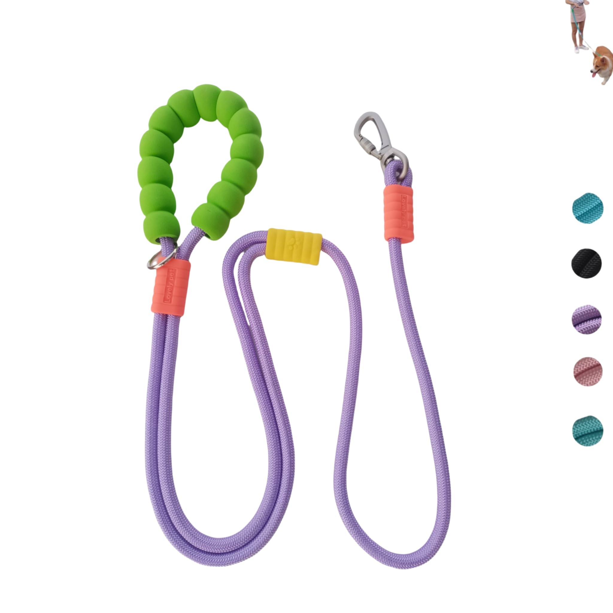 Correa de perro manos libres, cintura elástica ajustable y correa cruzada con mango cómodo, cuerda de nailon resistente para perros pequeños a grandes, bloqueo de seguridad para correr, senderismo,
