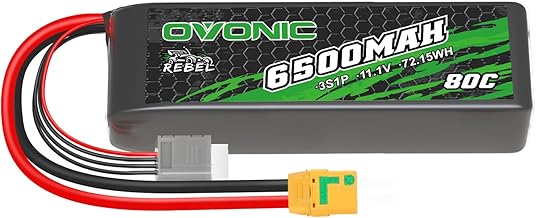 OVONIC Lipo Battery 3s 6500mAh 80C 11.1V with XT90 Connector for RC Car Boat Truck Buggy Associate Team DIY Hobby