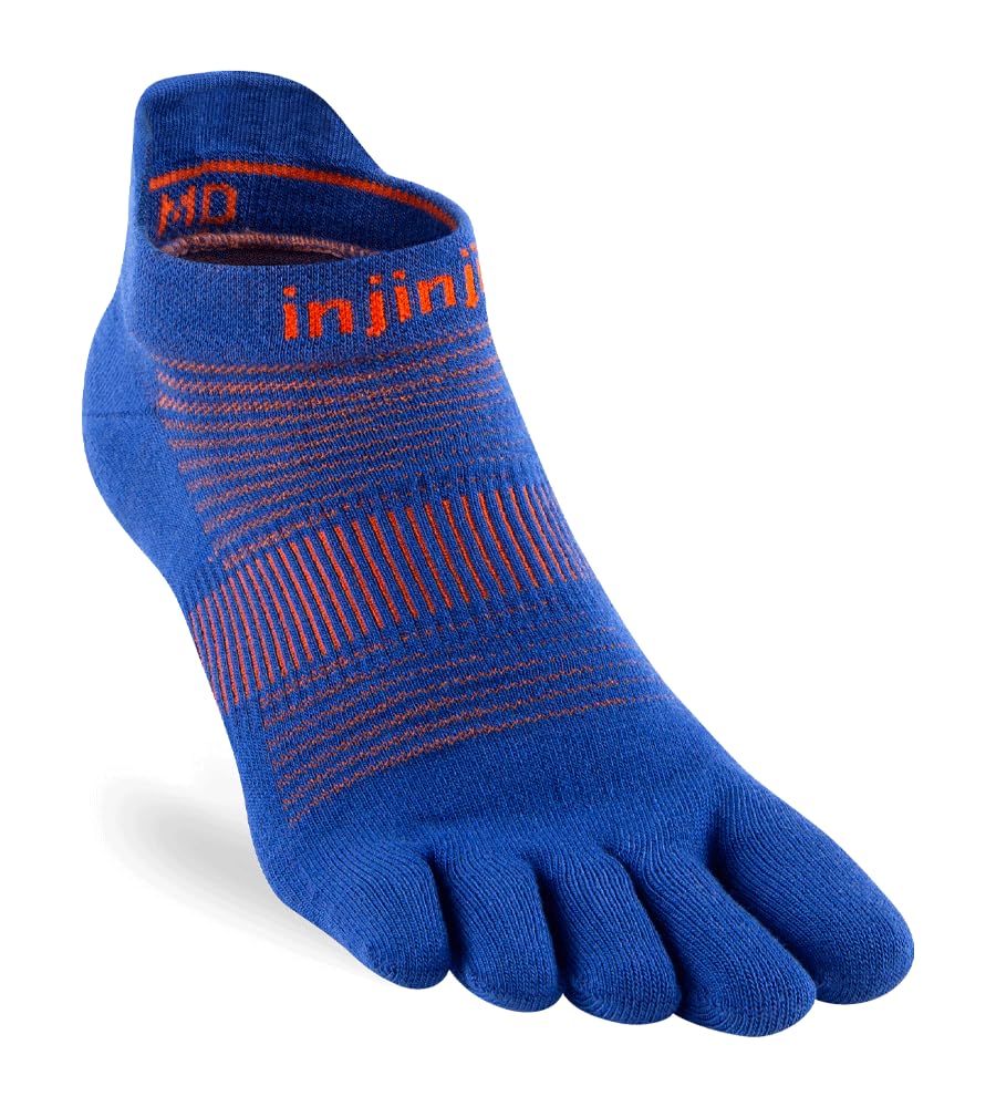 Injinji Women's Lightweight - No-Show Sports Socks, sapphire, L