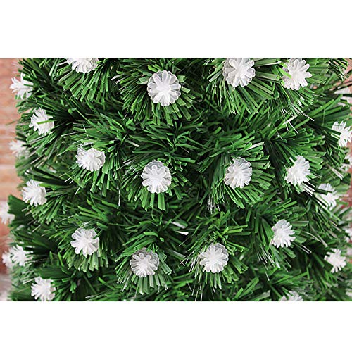 Dulplay Artificial Christmas Tree With Led Lights Pvc Optical Fiber Tree With Top Star Metal Stand Unlit Pre-Decorated-A 6.8Ft(210Cm) #TOP6