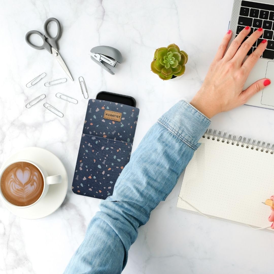 Kuratist Handy-Tasche 'AHOI' - Baumwoll-Canvas Tasche Mit Schutzklappe Für Smartphones