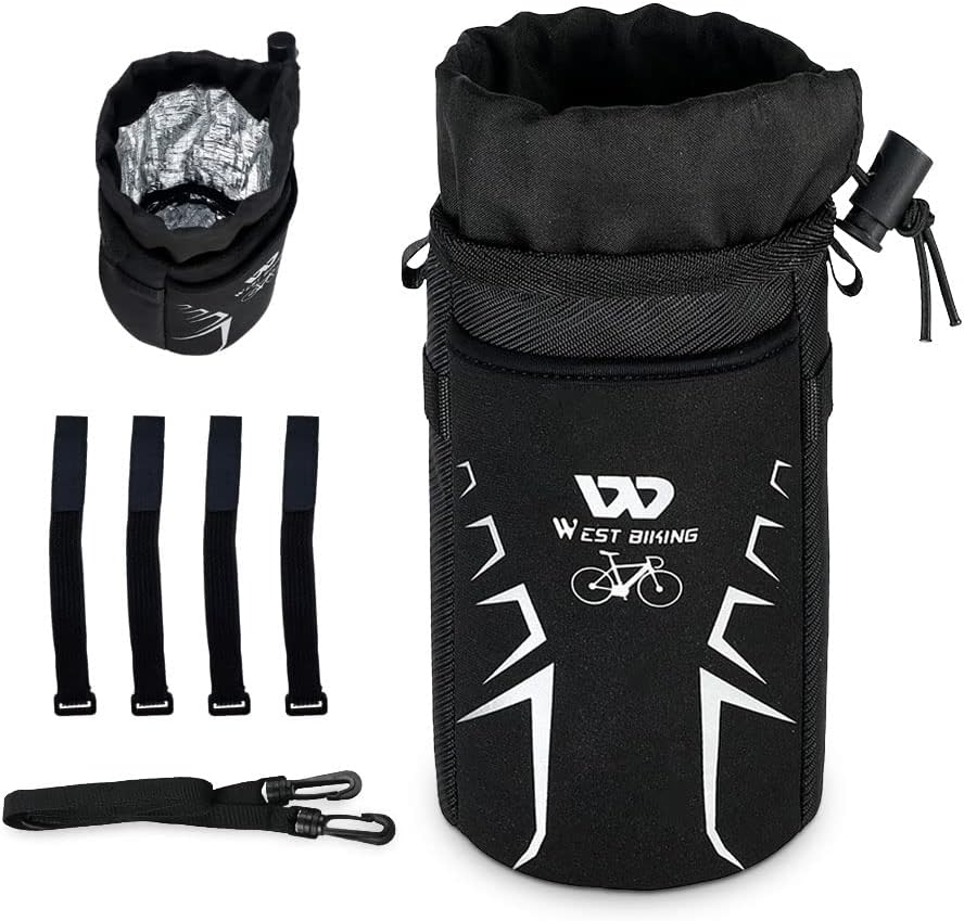 Jarade Flaschenhalter Fahrrad Seitlich Lenker Fahrrad Getränkehalter mit Riemen & Tasche