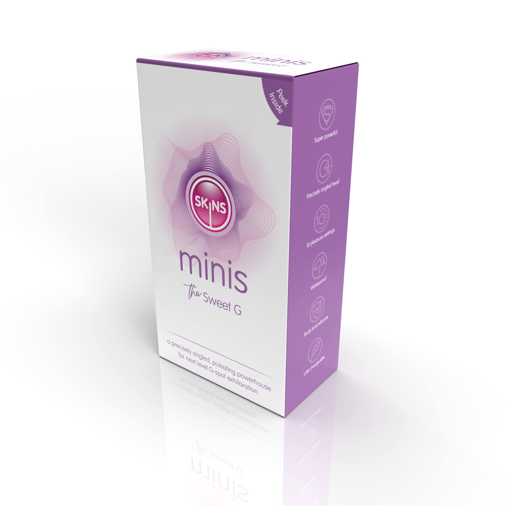 Skins Jouets sexuels minis de santé sexuelle Le masseur doux de point G - Vibromasseurs G Spot pour femmes, violet-silicium