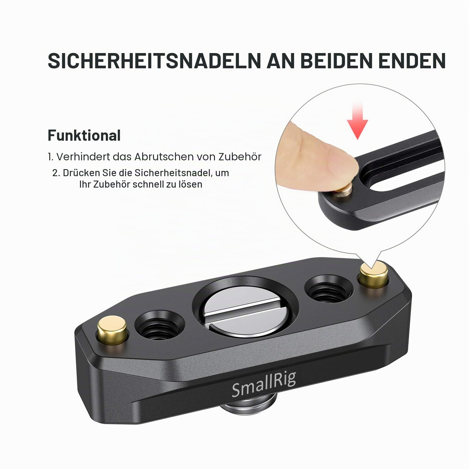 SMALLRIG NATO Rail (48mm) NATO Schiene mit Feststellschraube für ARRI Standard - BUN2521B