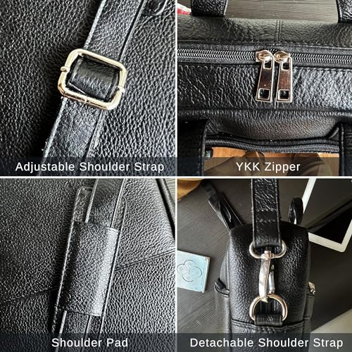 Image of RUSTIC TOWN Premium Leather Crossbody Messenger Bag - Stylish and Versatile - Gift for Professionals