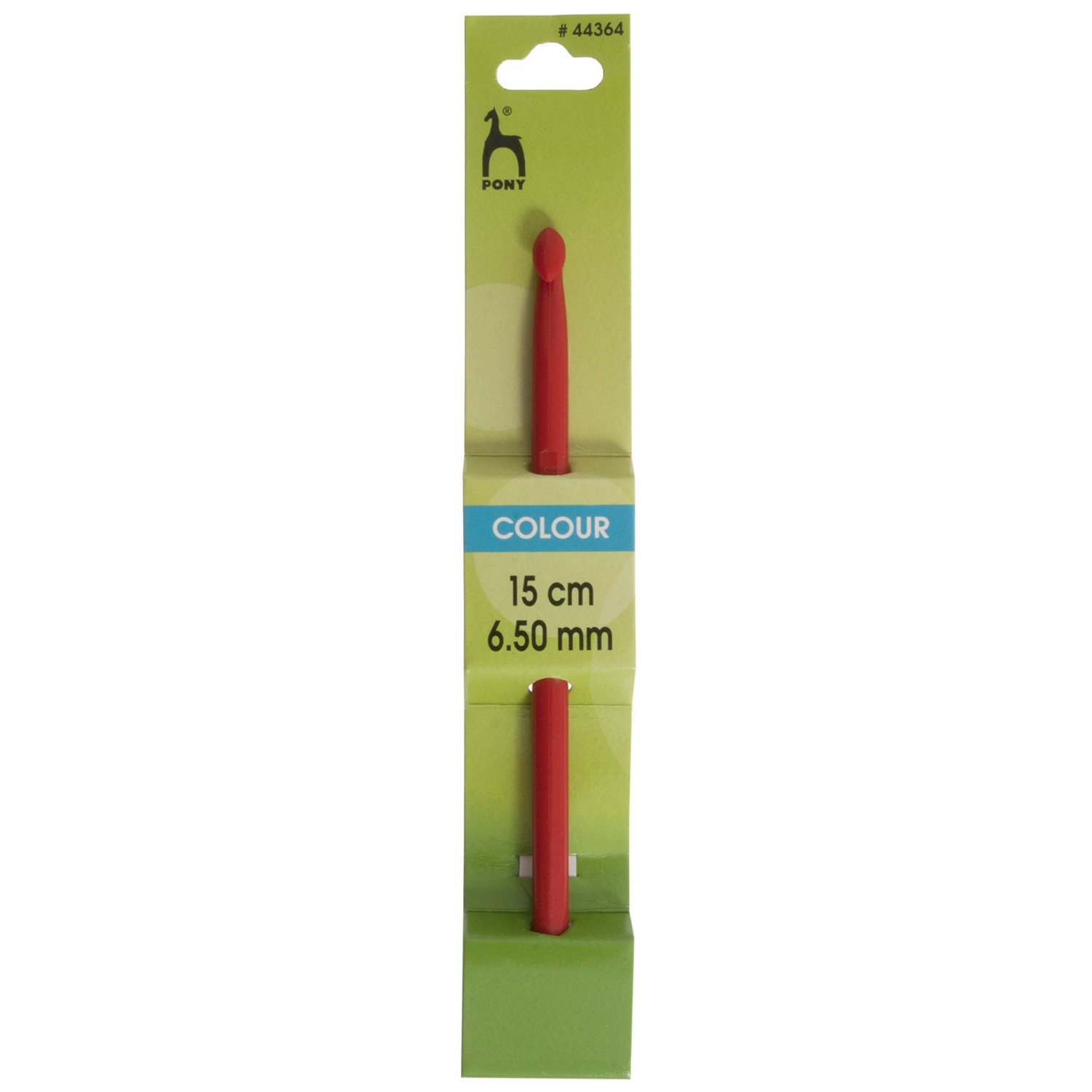 Pony Coloured: Crochet Hook: Plastic: 15cm x 6.50mm, Multi, 6.5mm