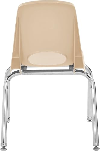 Miniatura 234 de Factory Direct Partners 10355-BL Silla escolar apilable de 10 pulgadas, asiento apilable para estudiantes con patas de acero cromado y rodamientos