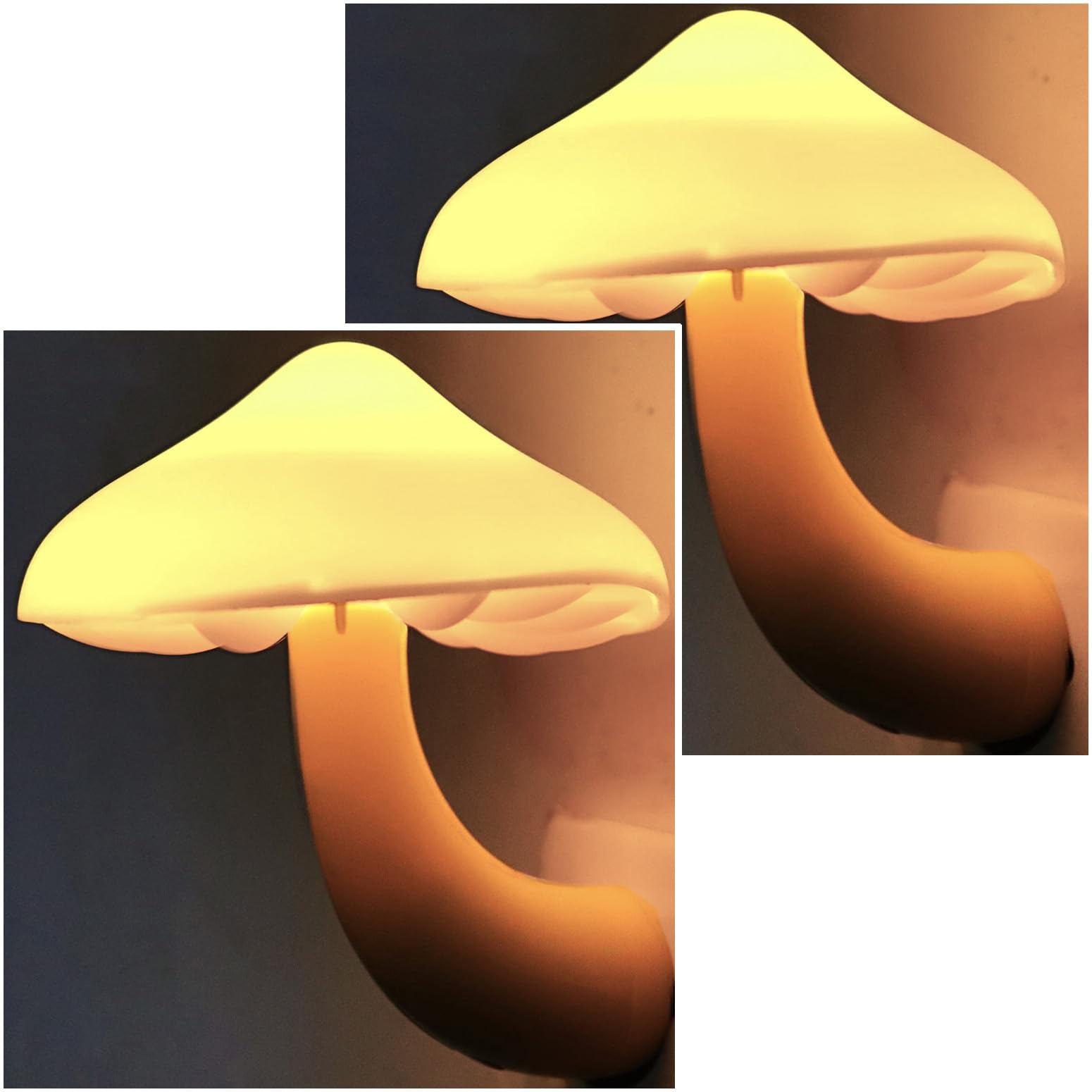 AUSAYE 2 Pack LED Mushroom Night Light Plug into Wall NightLight