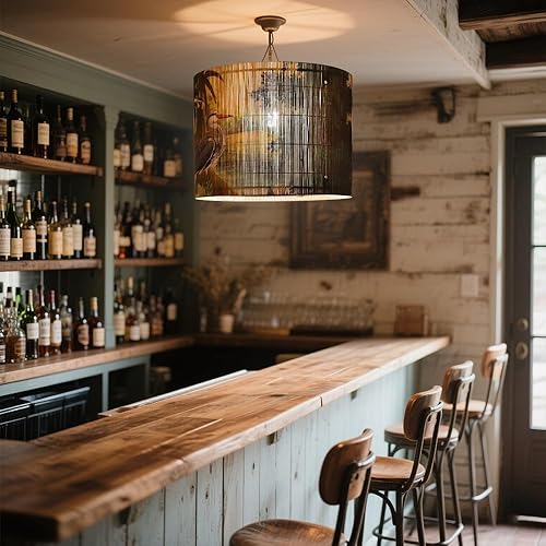 Miniatura 8 de Pantalla de bambú con diseño de animales, adecuada para lámparas de pie y lámparas de escritorio, translúcida en forma de cubo, decoración de diseño