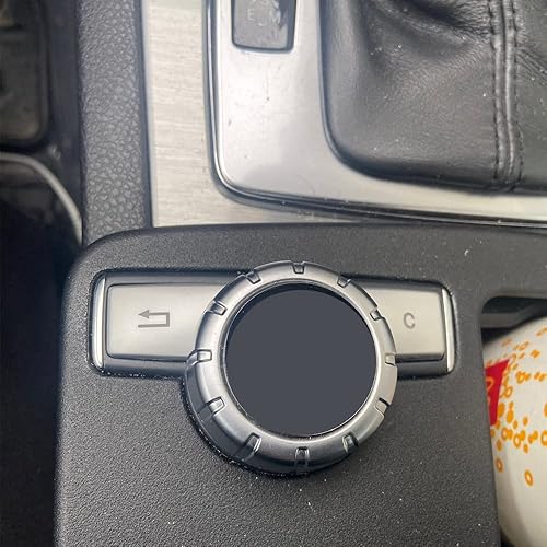 Vista 19 de Cubierta de botón de control multimedia para consola central para Mercedes Benz A B E GLC GLA GLK GLE ML GL (rojo)