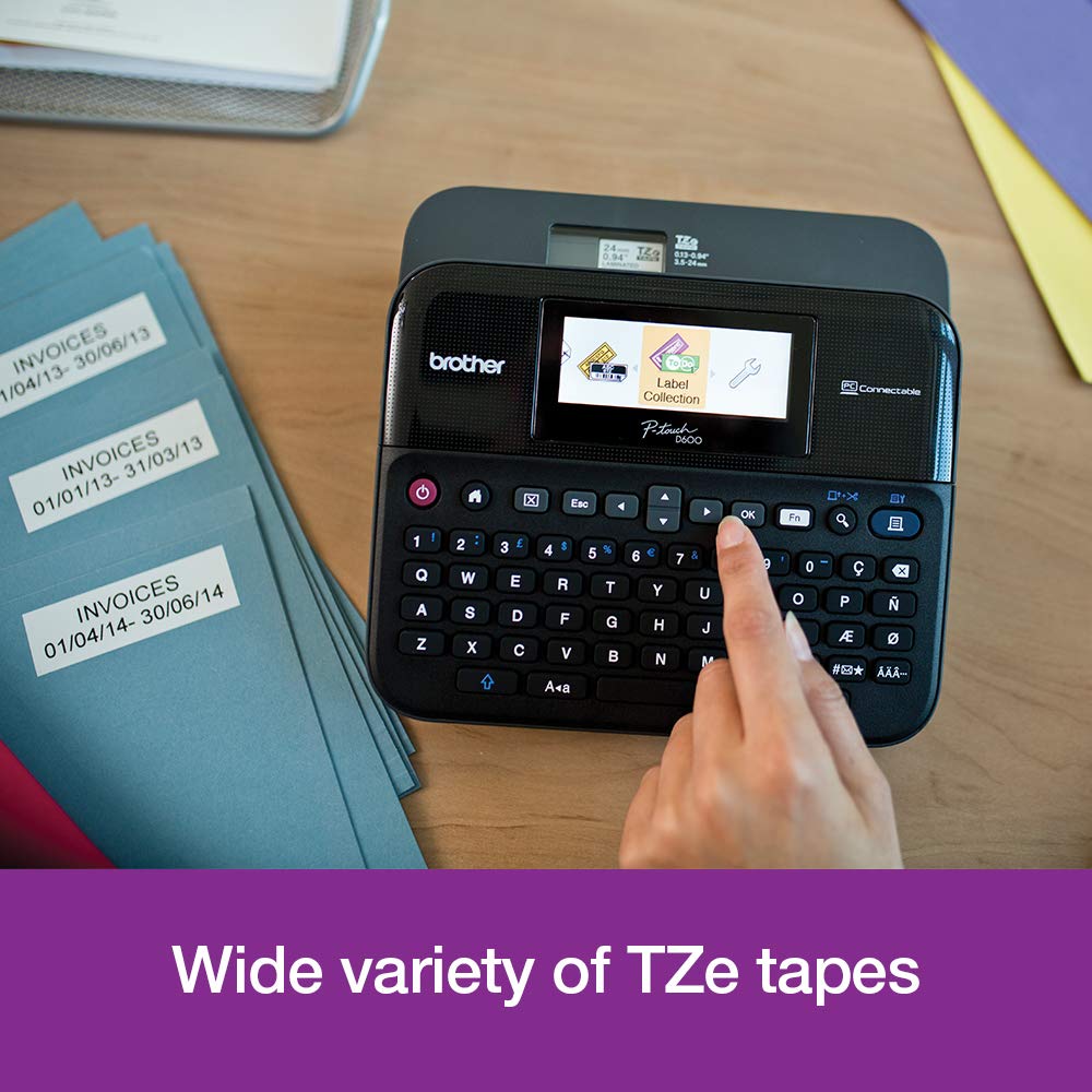 Brother PTD600VP Label Maker, USB 2.0, PTouch Label Printer, Desktop