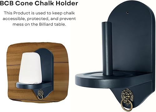 Miniatura 3 de Soporte para tiza de cono de montaje en pared (negro mate) – Diseño moderno con accesorios de montaje – Se adapta a taza de plata o Master Tweeten