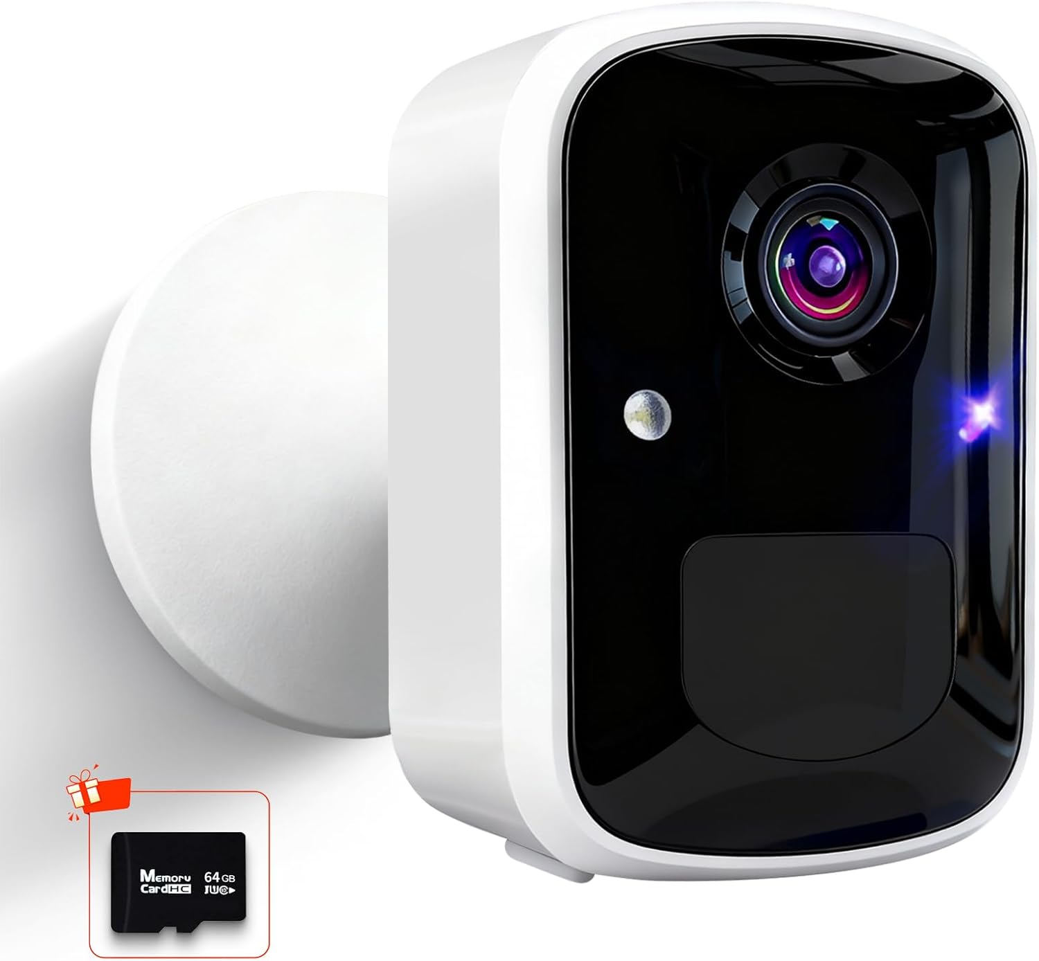 Wireless Security Cameras, 3MP WiFi Battery Powered Camera for Home Security with AI Motion Detection, 2-Way Talk, Spotlight, Siren, IP65, Cloud/Up to 256G SD Storage(64G SD Card Included)