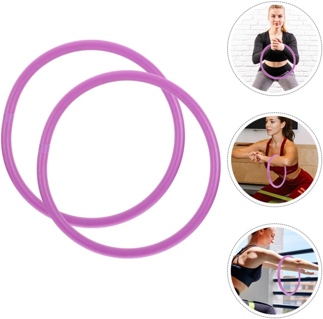 2pcs Weighted Arm Hoop Pe Fitness Exercise Equipment for Upper Body | Purple Finish, Foam Padding, Home and Office Use, Supports Arm Massage and Indoor Workouts