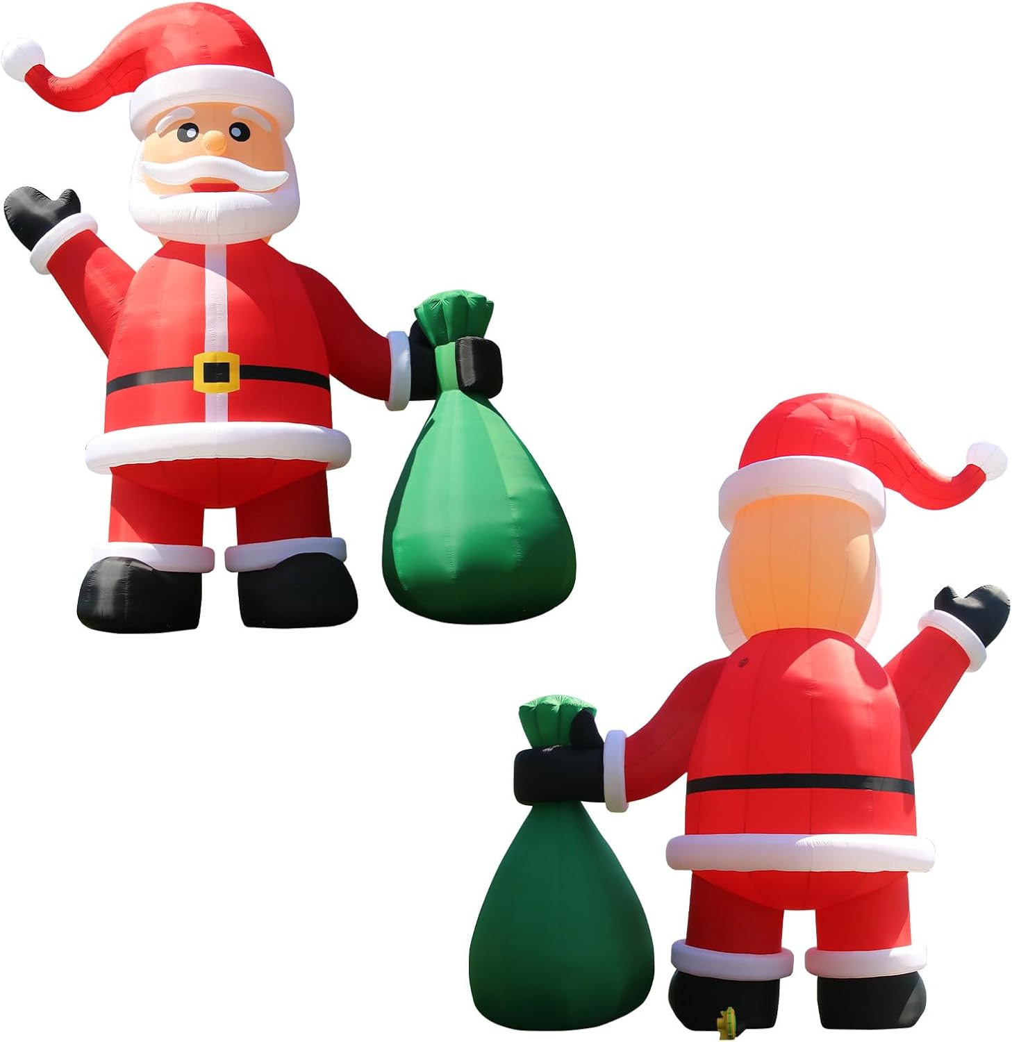40FT Giant Inflatable Santa Claus with a Gift Bag for Christmas Yard Decoration Outdoor Yard Lawn Xmas Party Decoration with 1500w Blower