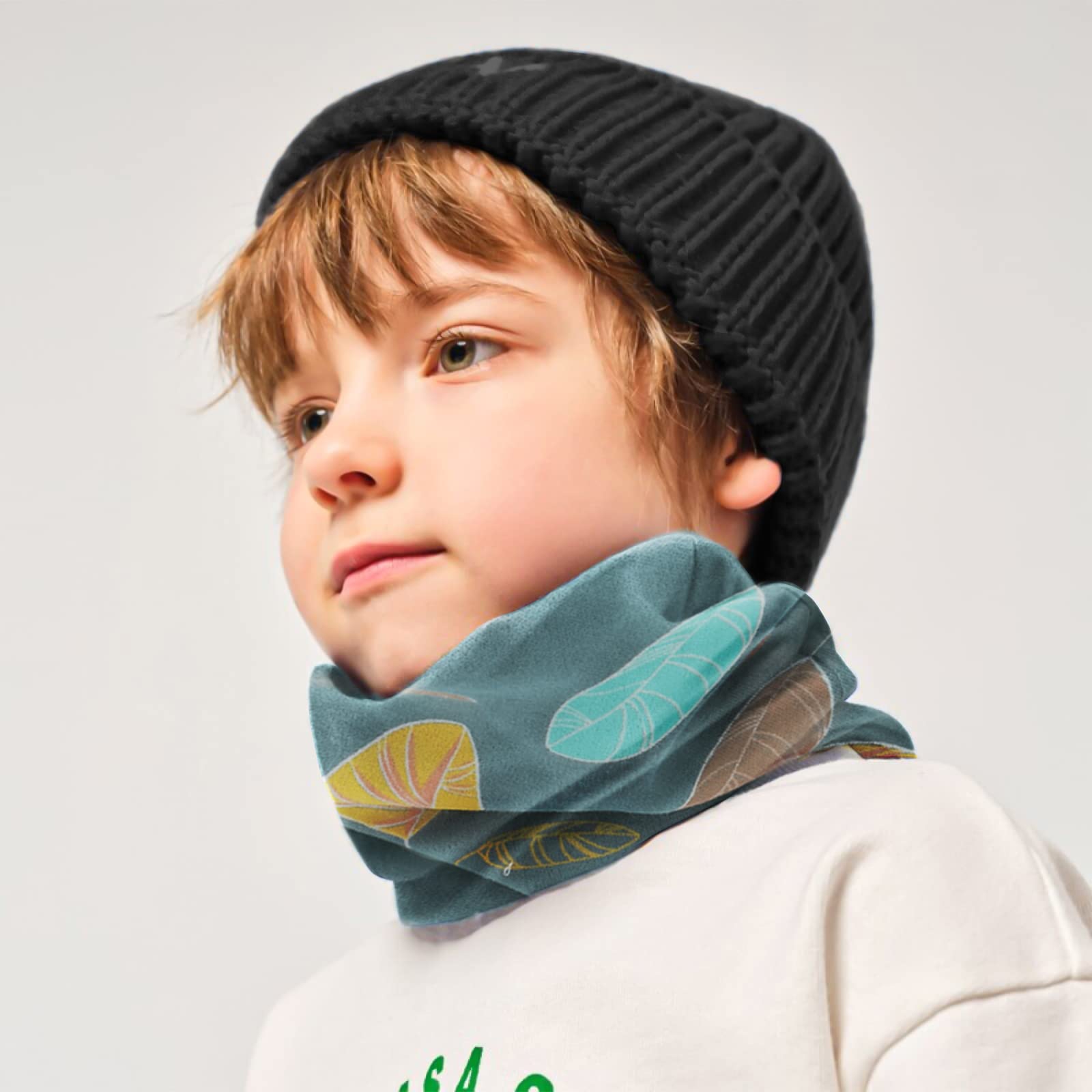 Bufanda Bebé Algodón Infantil Calentador Cuello Otoño Invierno Multipropósito a Prueba de Viento 4 Piezas