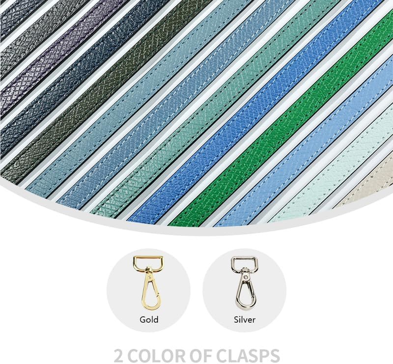 Purse Strap for Handbags Purse Straps Replacement Straps for Purses Bag Strap for Shoulder Purse Gold Clasp Light Blue
