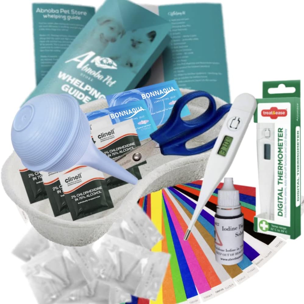 Alpha Dog Puppy full Whelping Kit, pet birthing set Aspirator Welping
