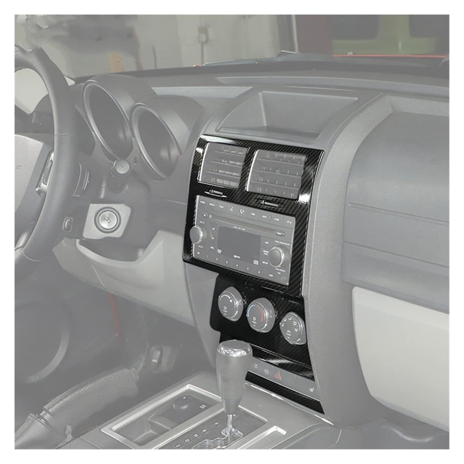 Sport styl centralny panel sterowania samochodu dekoracja pokrywy wykończenia naklejki nadające się do Dodge Nitro 2007-2012 Auto akcesoria do przycinania straż zestawy naklejek