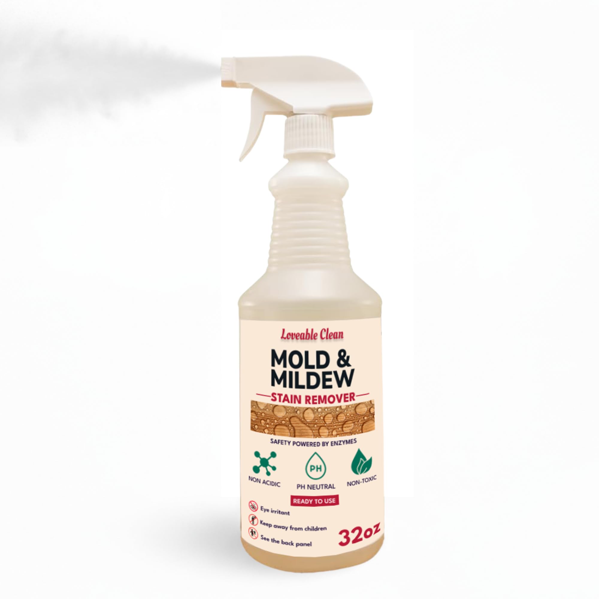 EcoDecors Loveable Stain Remover For Teak and Hardwoods 32oz Spray Bottle