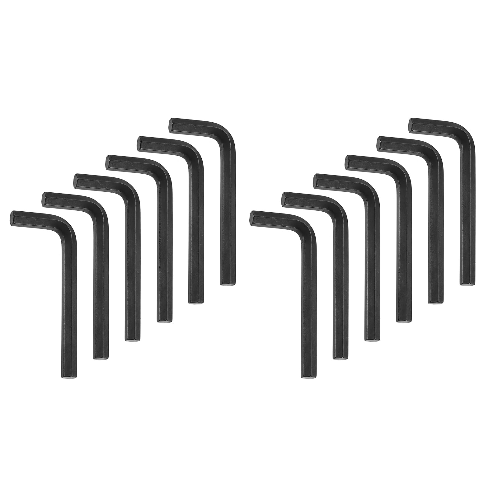 sourcing map 12pcs Hex Key Wrench 3/8" 45# Steel L-Shape Hexagon SAE Wrenches Repairing Tool for Home DIY Bike Motorcycle Repair, Black