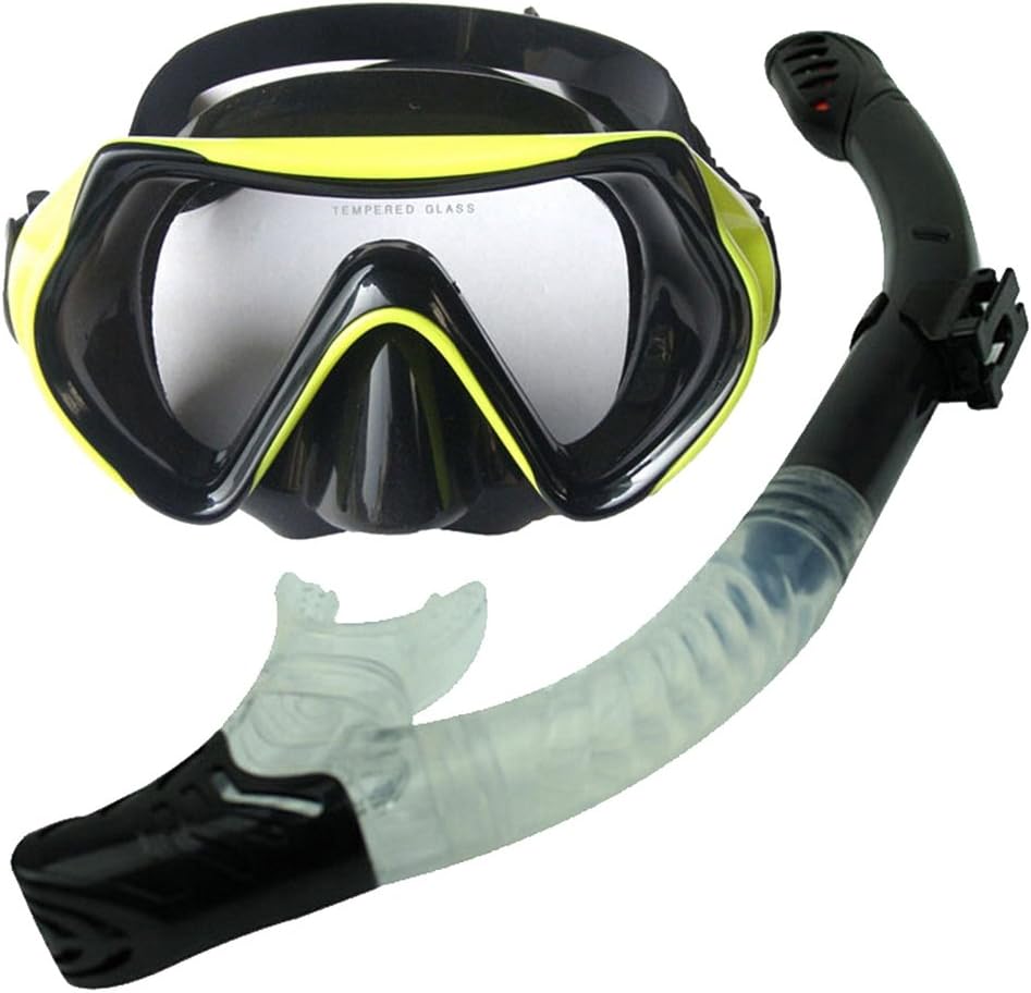 LANGCA Children Scuba Snorkeling Purge Mask Snorkel Set 2 in 1 - Green