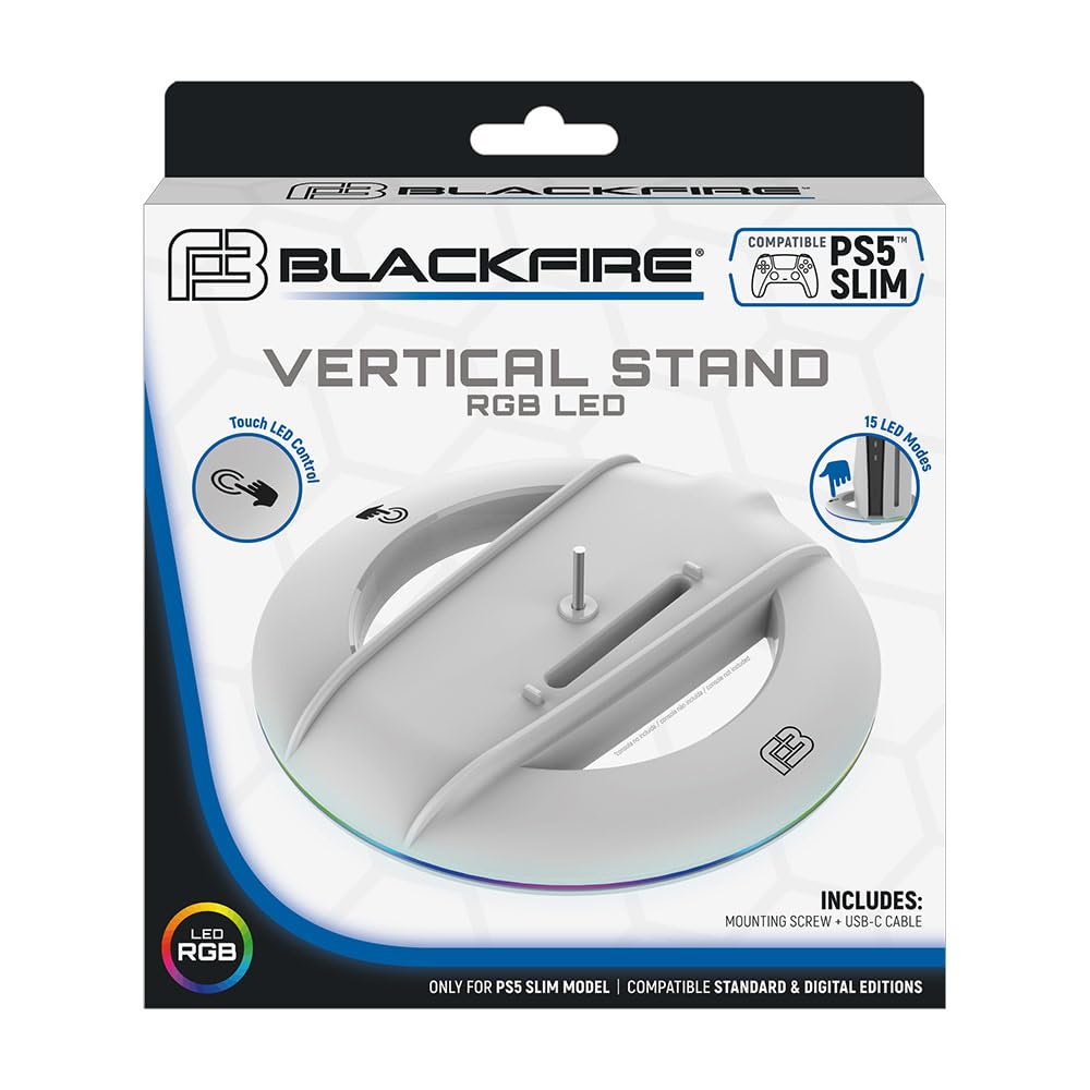 Ardistel BLACKFIRE® Vertical Stand RGB LED Compatible con PS5 Slim